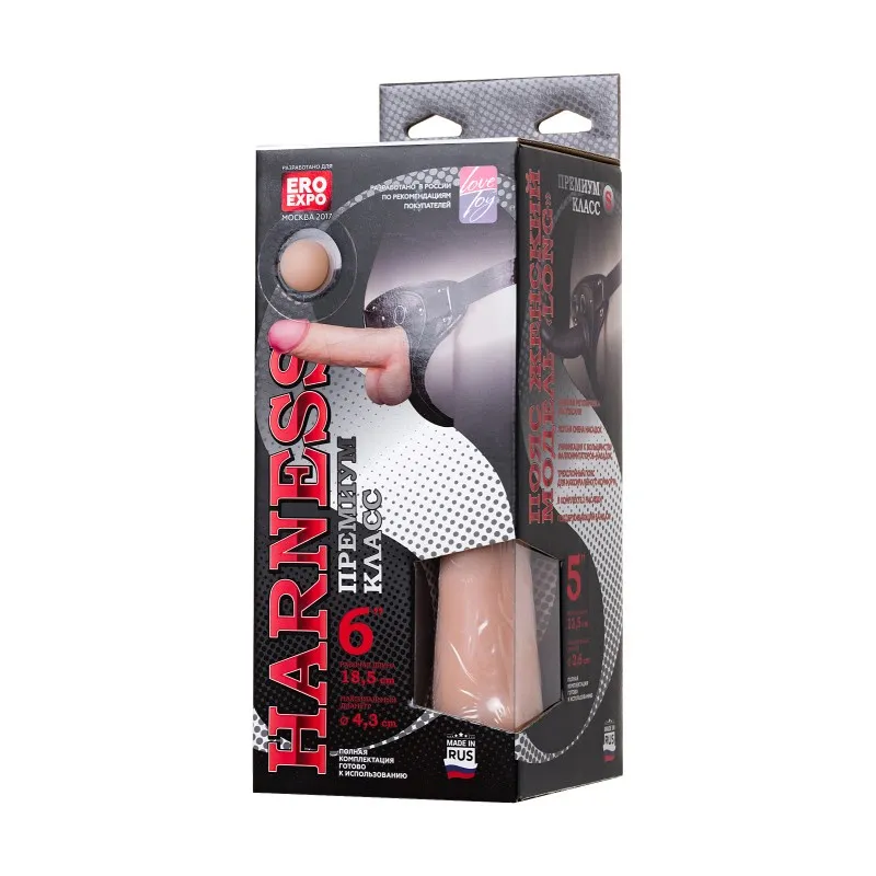 Фото Lovetoy, Китай Страпон на креплении LoveToy WOMAN LONG с 3 насадками, neoskin, телесный