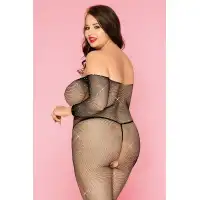 Изображение Candy Girl, Гонконг Костюм-сетка со стразами и стринги Candy Girl Jewelle, нейлон, черный, 2XL