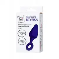 Изображение Штучки-дрючки, Россия Анальная втулка Штучки-дрючки, водонепроницаемая, силикон, фиолетовая, 11,5 см, Ø 3,3 см