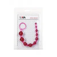 Фото TOYFA Basic Анальная цепочка TOYFA Basic, PVC, розовый, 30 см