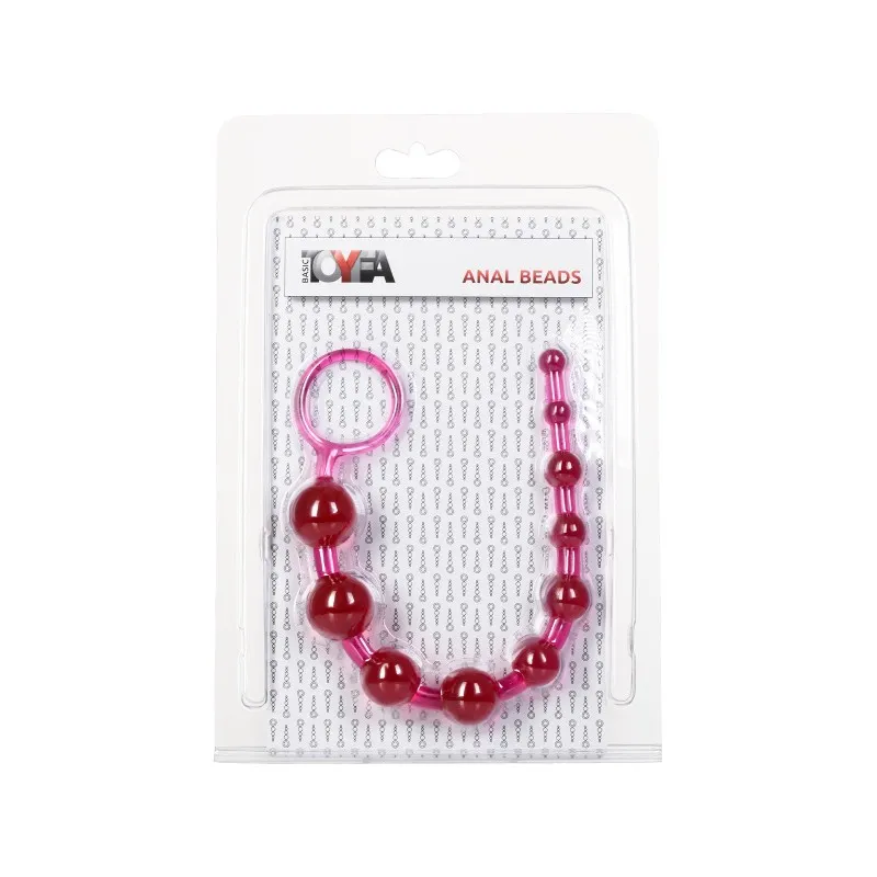Фото TOYFA Basic Анальная цепочка TOYFA Basic, PVC, розовый, 30 см