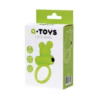 Изображение A-toys by TOYFA Виброкольцо на пенис A-Toys by TOYFA Chio, силикон, зеленое, 8,1 см, Ø 3,1 см