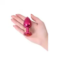 Изображение Metal by TOYFA Анальный страз Metal by TOYFA, металл, красный, с кристалом цвета рубин 8,2 см, Ø3,4 см, 85 г.