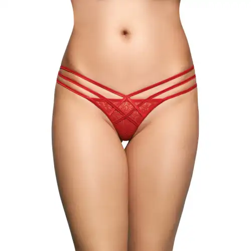 Изображение SoftLine Collection, Польша Стринги с геометрическим узором SoftLine Collection, красный, M/L