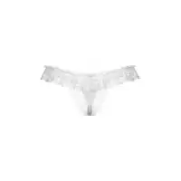 Фото SoftLine Collection, Польша Стринги с кружевной рюшей открытые SoftLine Collection, белый, S/L