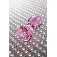 Фото Sexus Glass Анальная втулка Sexus Glass, стекло, розовая, 8,3 см