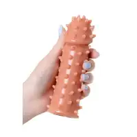 Фото KOKOS Насадка реалистичная KOKOS EXTREME SLEEVE 03-M с дополнительной стимуляцией, TPE, телесная, 14.7 см