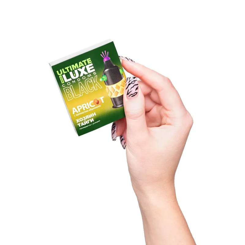 Изображение Luxe Презервативы Luxe BLACK ULTIMATE Хозяин Тайги (Абрикос)