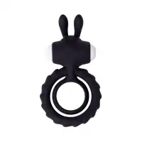 Фото JOS Эрекционное кольцо на пенис JOS BAD BUNNY, силикон, черный, 9 см
