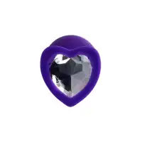 Изображение ToDo by Toyfa Анальная втулка ToDo by Toyfa Diamond Heart, силикон, фиолетовый, 8 см, Ø 3,5 см