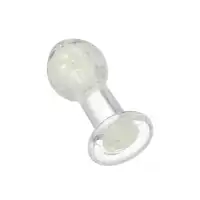 Фото Sexus Glass Анальная втулка Sexus Glass светящаяся в темноте, стекло, прозрачная, 6,5 см