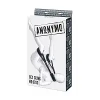 Изображение  Стропа фиксирующая Anonymo #0703, PU кожа, черный, 145 см
