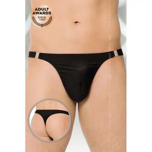 Фото SoftLine Collection, Польша Стринги мужские на застежке SoftLine Collection, черный, М
