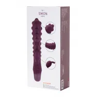 Фото KOKOS Вибратор с клиторальным стимулятором KOKOS SMON, силикон, фиолетовый, 23 см