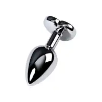 Изображение Metal by TOYFA Анальная втулка Metal by TOYFA, металл, серебряная, с фиолетовым кристаллом, 7 см, Ø 2,7 см, 50 г