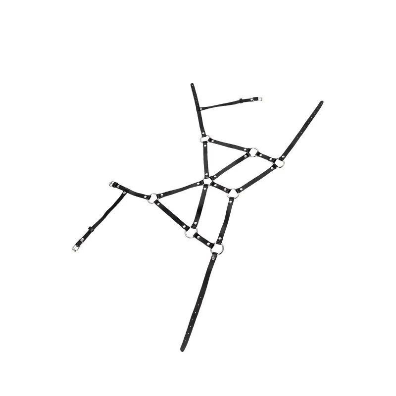 Фото PECADO B.D.S.M Портупея Pecado BDSM, «Соблазн» с кольцами, натуральная кожа, черная