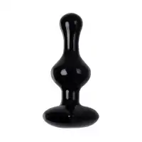 Фото Sexus Glass Анальная втулка Sexus Glass, стекло, черная, 9,8 см