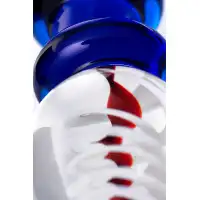 Фото Sexus Glass Двусторонний фаллоимитатор Sexus Glass, стекло, синий, 18 см