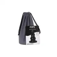 Фото  Анальная втулка POPO Pleasure by TOYFA Monoceros, PVC, черная, 15 см, Ø 7 см