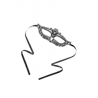 Фото Eromantica, Россия Маска нитяная узкая Eromantica Lady, текстиль, черная, 24,5 см