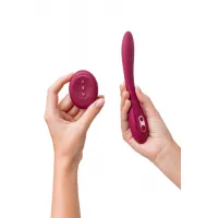 Изображение Leroina Многофункциональный вибратор LEroina Caberna, силикон, бордовый, 20 см