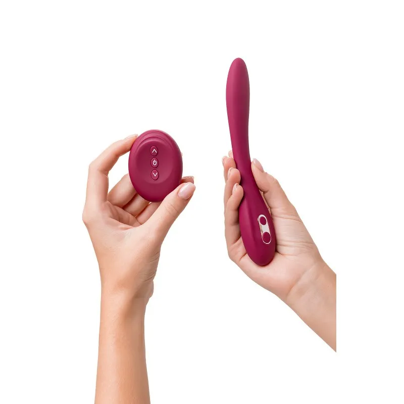 Изображение Leroina Многофункциональный вибратор LEroina Caberna, силикон, бордовый, 20 см