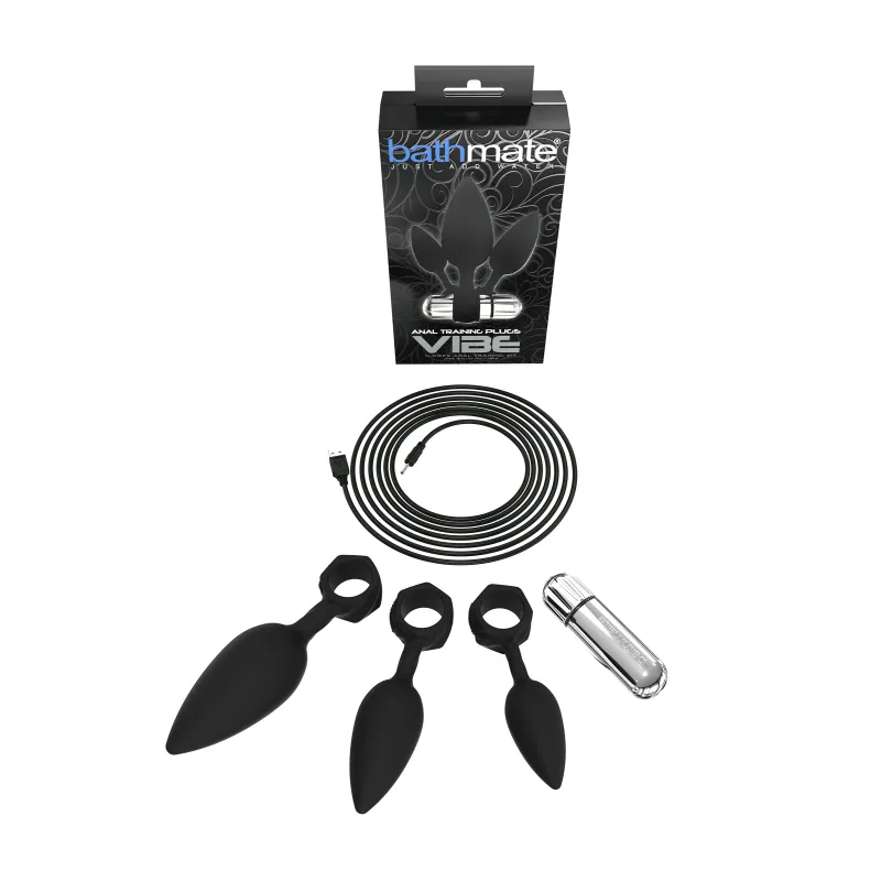 Фото Bathmate, Великобритания Набор анальных плагов Bathmate Anal Training Plugs VIBE, силикон, чёрный