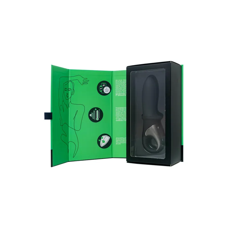 Фото  Анальный вибратор с нагревом Satisfyer Hot Passion Connect App, силикон, черный, 18 см