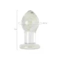 Изображение Sexus Glass Анальная втулка Sexus Glass светящаяся в темноте, стекло, прозрачная, 9 см