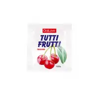 Изображение Биоритм, Россия Съедобная гель-смазка TUTTI-FRUTTI для орального секса со вкусом вишни, 4 гр по 20 шт в упаковке