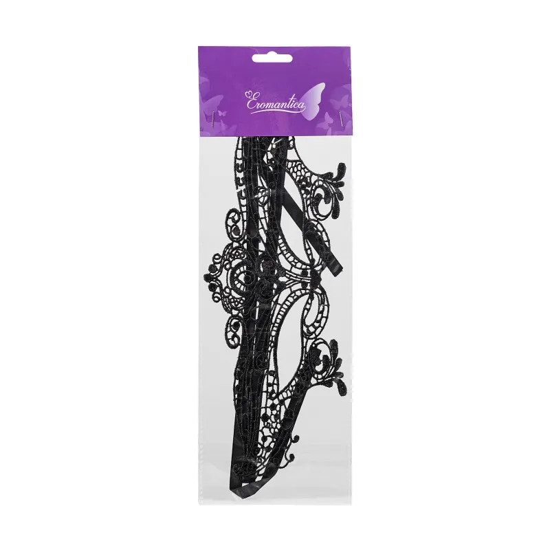 Изображение Eromantica, Россия Маска нитяная Eromantica Queen, текстиль, черная, 31 см