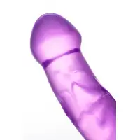 Фото  Фаллоимитатор двусторонний с вибропулей TOYFA Basic Double Dildo, TPR, фиолетовый, 35 см