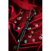 Изображение A-toys by TOYFA Лассо на пенис A-Toys by TOYFA Riat с двумя бусинами, силикон, черное, 19,5 см