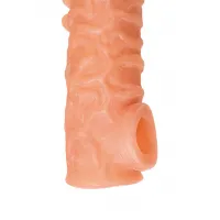 Фото KOKOS Насадка реалистичная KOKOS COCK SLEEVE 007-S с дополнительной стимуляцией, TPE, телесная, 13.8 см