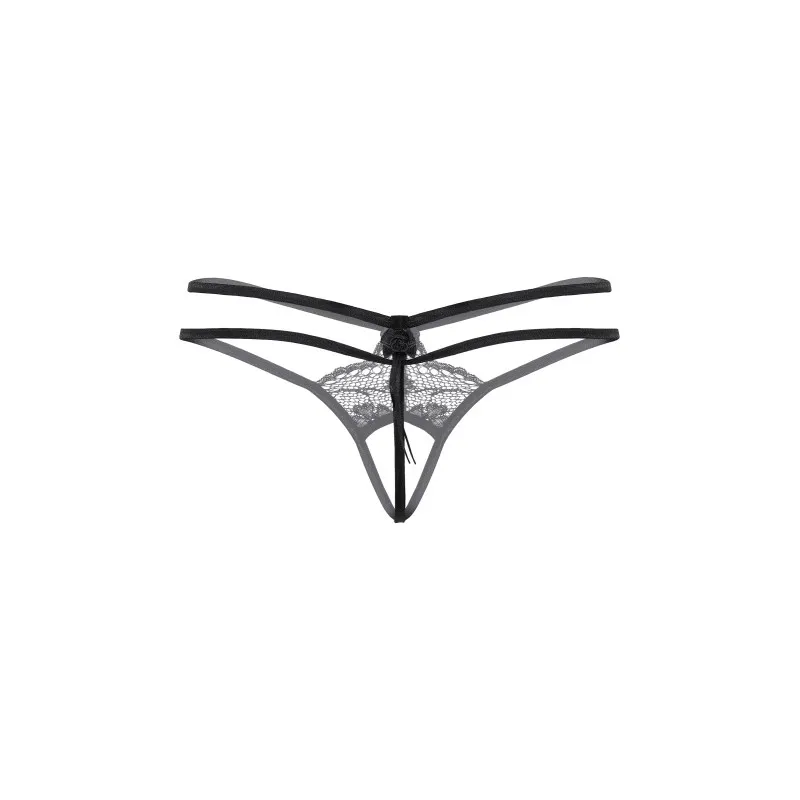 Изображение SoftLine Collection, Польша Стринги открытые с двойной резинкой SoftLine Collection, черный, S/L