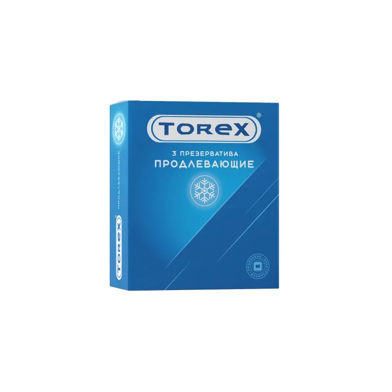 Изображение Torex Презервативы Torex, продлевающие, латекс, 18 см, 5,2 см, 3 шт.