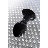 Фото Sexus Glass Анальная втулка Sexus Glass, стекло, черная, 8,5 см