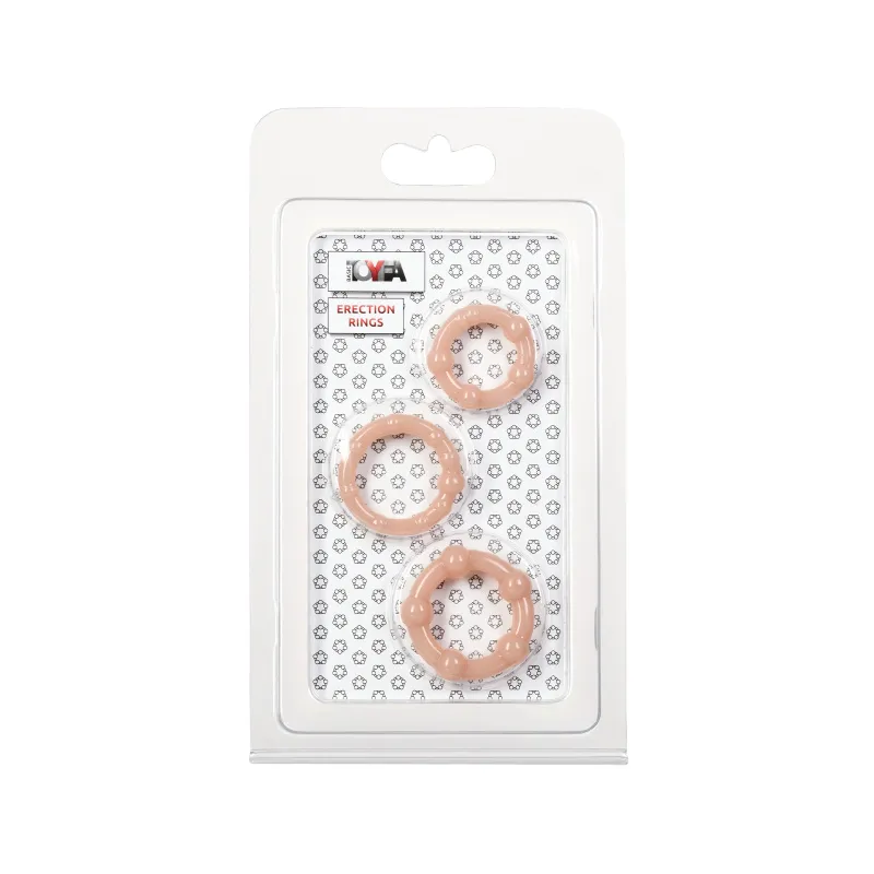 Изображение TOYFA Basic Набор эрекционных колец на пенис TOYFA Basic, PVC, телесный, Ø 3,5/3/2 с