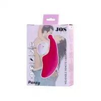 Фото JOS Клиторальный вибратор в трусики JOS Pansy, силикон, розовый, 8 см