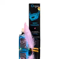 Фото Orgie, Португалия Комплект для сладких игр Orgie Lips (массажное масло для поцелуев, перо), сахарная вата, 100 мл