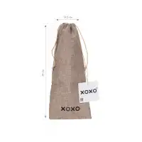 Фото  Мешочек XOXO, текстиль, коричневый, 34*14,5 см