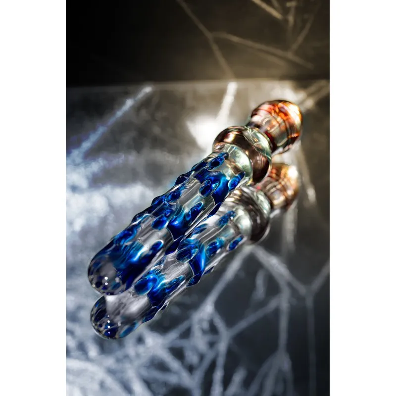 Фото Sexus Glass Двусторонний фаллоимитатор Sexus Glass, стекло, прозрачный, 20 см