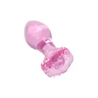 Фото Sexus Glass Анальная втулка Sexus Glass, стекло, розовая, 8,3 см