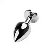 Metal by TOYFA Анальная втулка Metal by TOYFA, металл, серебряная, с чёрным кристаллом, 8 см, Ø 3,4 см, 85 г — купить в Минске Изображение Metal by TOYFA Анальная втулка Metal by TOYFA, металл, серебряная, с чёрным кристаллом, 8 см, Ø 3,4 см, 85 г