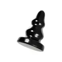 Фото  Анальная втулка POPO Pleasure by TOYFA Monoceros, PVC, черная, 15 см, Ø 7 см