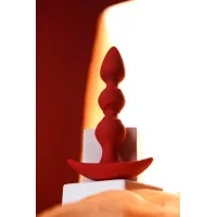 Фото ToDo by Toyfa Анальная втулка ToDo by Toyfa Trio, силикон, красная, 16 см, Ø 3,3 см