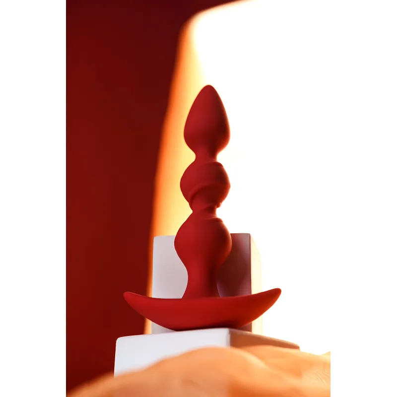 Фото ToDo by Toyfa Анальная втулка ToDo by Toyfa Trio, силикон, красная, 16 см, Ø 3,3 см