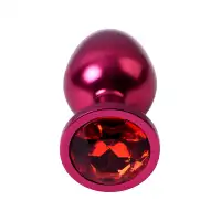 Изображение Metal by TOYFA Анальный страз Metal by TOYFA, металл, красный, с кристалом цвета рубин 8,2 см, Ø3,4 см, 85 г.