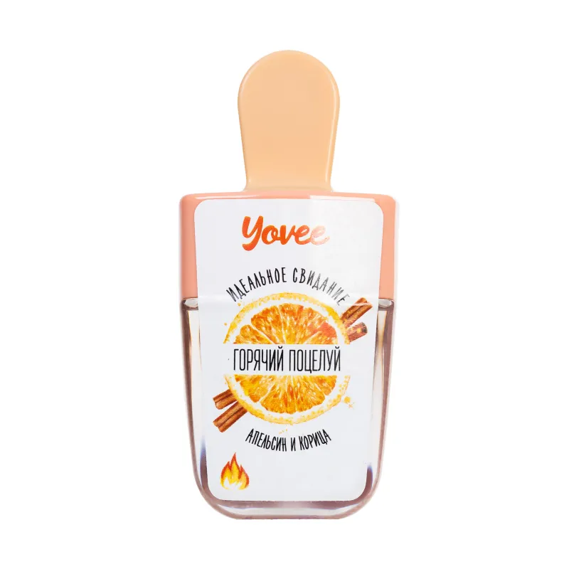Изображение YOVEE Бальзам для губ Yovee «Горячий поцелуй» с ароматом апельсина и корицы, разогревающий, 5 мл