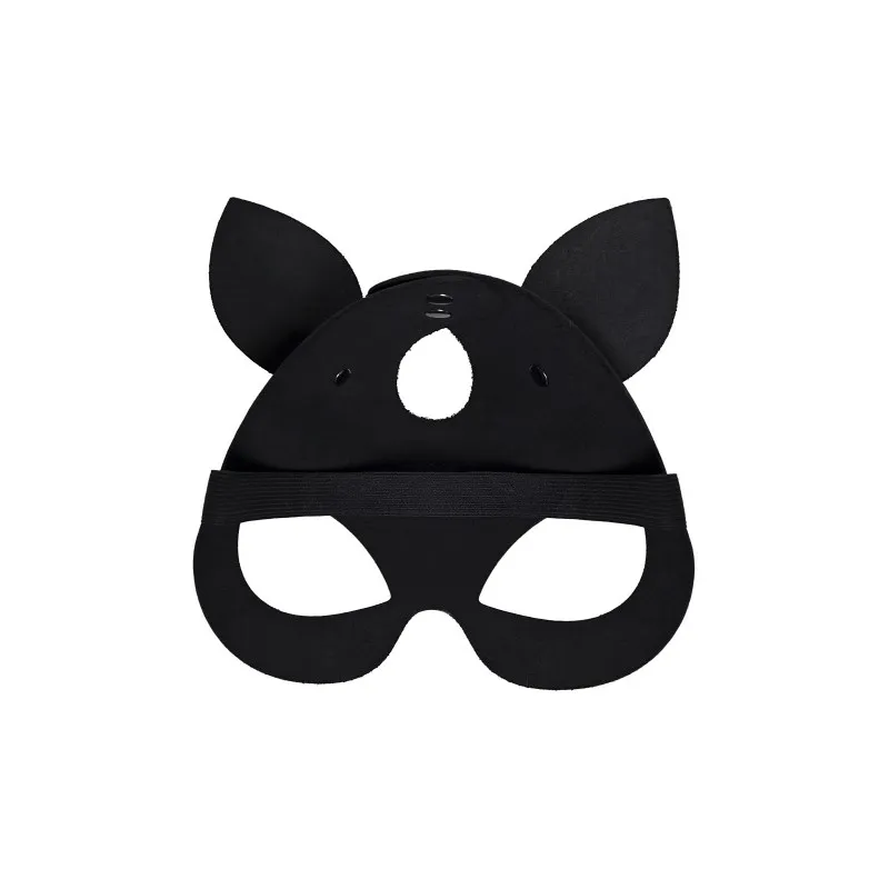 Фото PECADO B.D.S.M Маска Pecado BDSM, с ушками кошки, натуральная кожа, черный